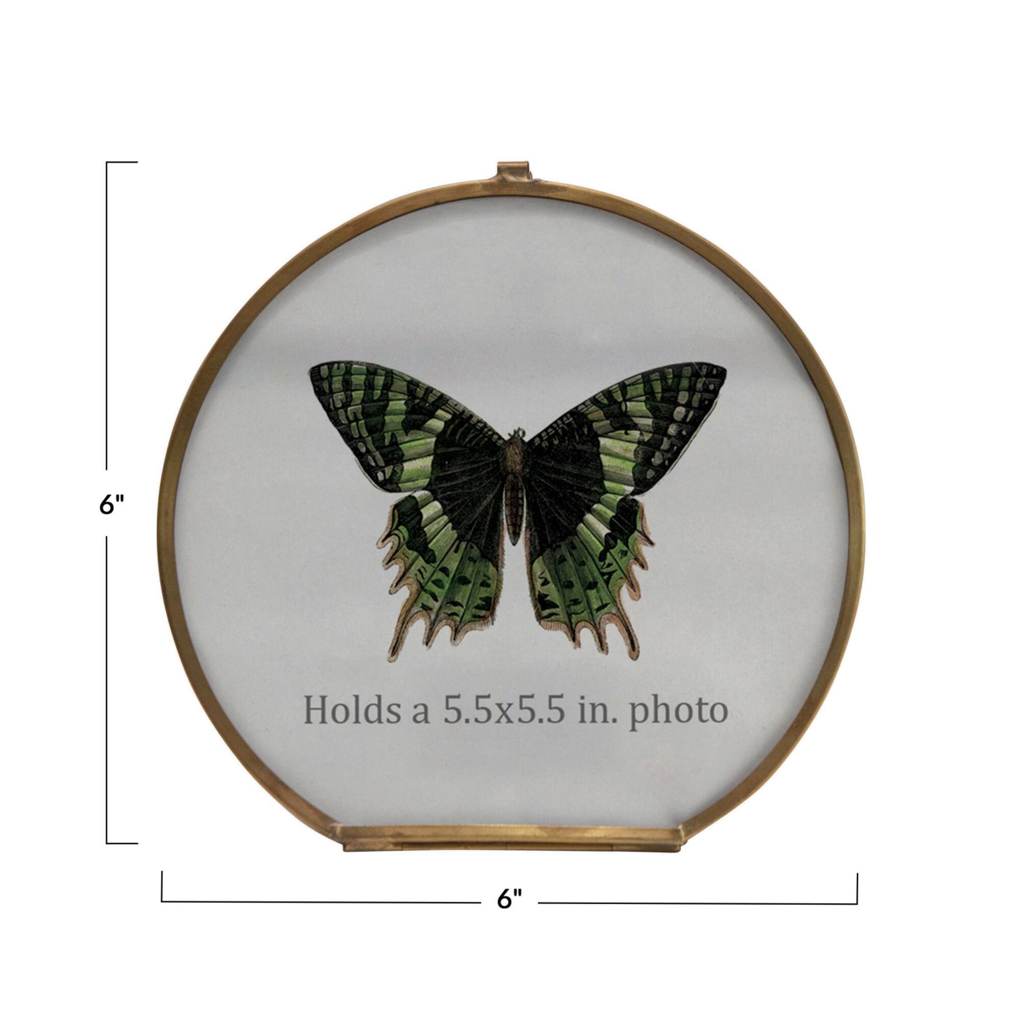 Hello Honey® Brass & Glass 5.5" x 5.5" Photo Frame